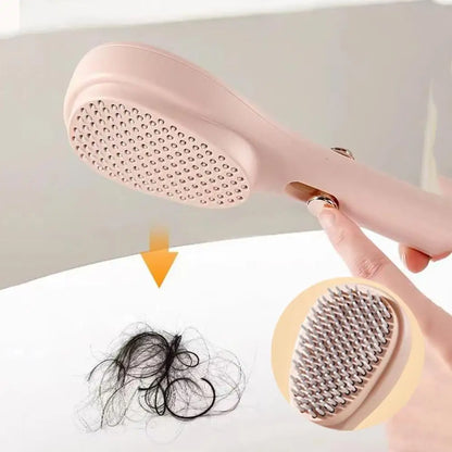 Self-Cleaning Hairbrush Scalp Massage Brush Anti-Static Hair Comb Salon Styling Tool Portable Retractable Magic Fluffy Hair Comb