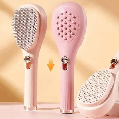 Self-Cleaning Hairbrush Scalp Massage Brush Anti-Static Hair Comb Salon Styling Tool Portable Retractable Magic Fluffy Hair Comb